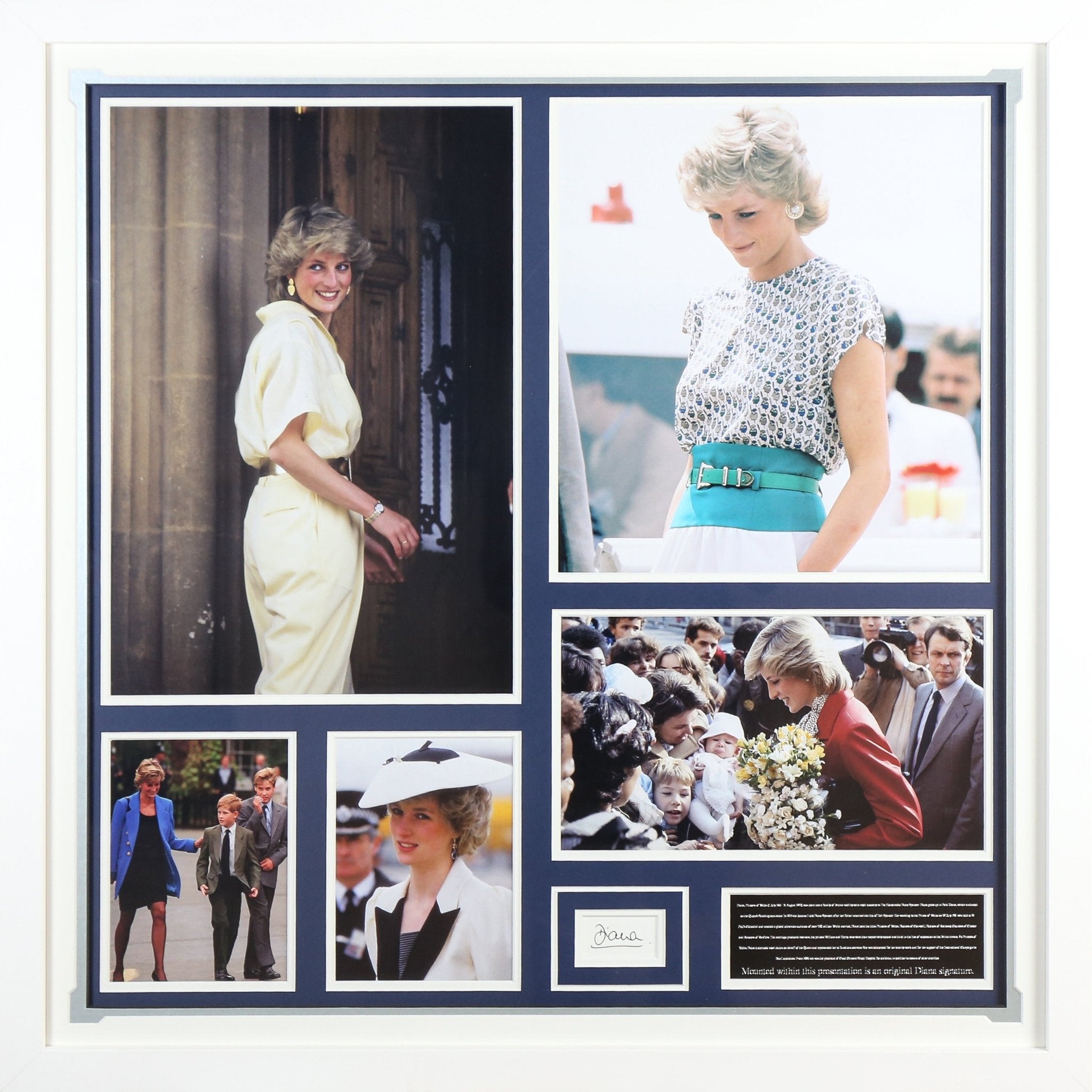 Princess Diana Signed Historial Document Framed Display - Memorabilia Framers Shop